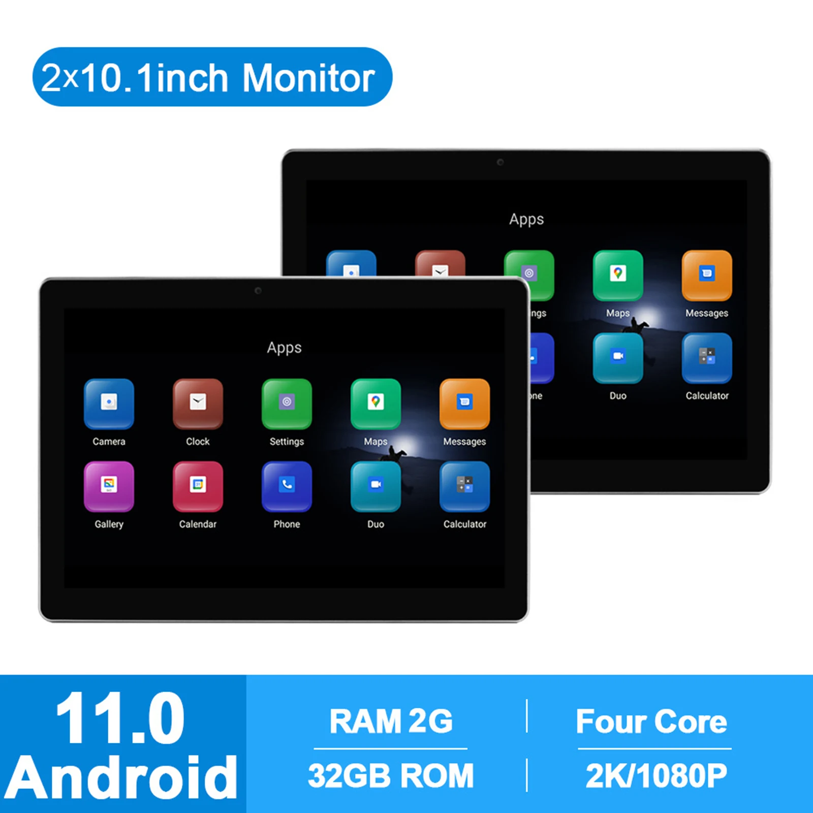 

Car Headrest Monitor 10.1 Inch 2+32G Android 11, Car Headrest Monitor, Car Rear Entertainment System Player with 4G