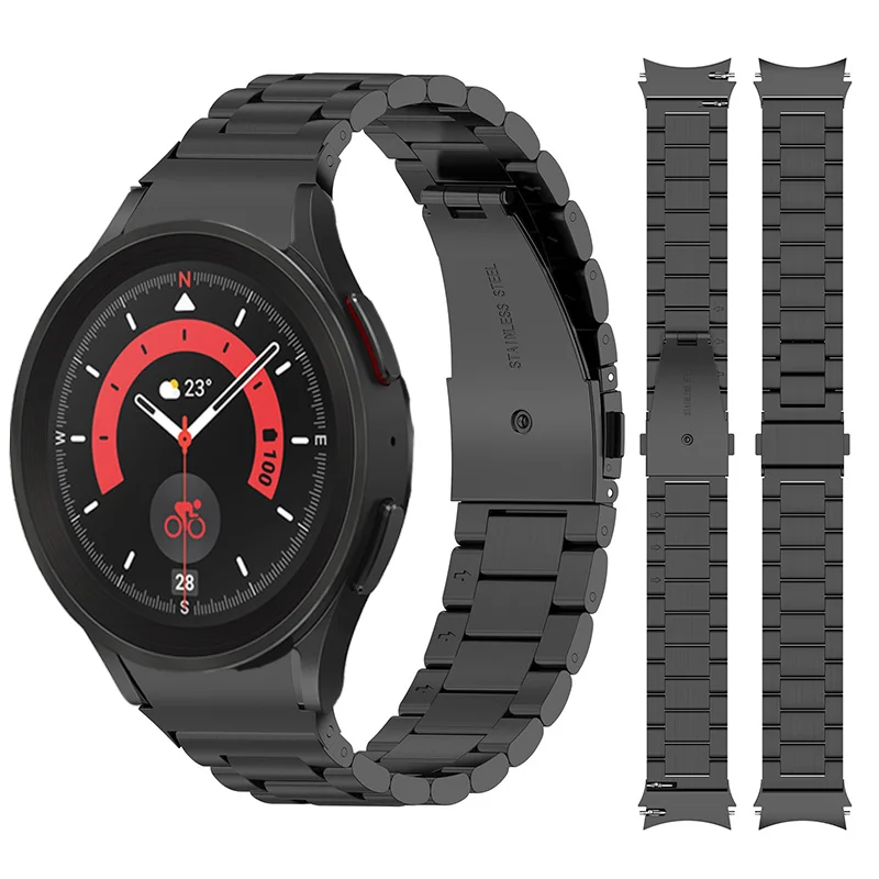 

For Samsung Galaxy Watch5/ 4 44mm 40mm stainless steel strap For Samsung Galaxy Watch4 classic 46mm 42mm /5 pro 45mm metal strap