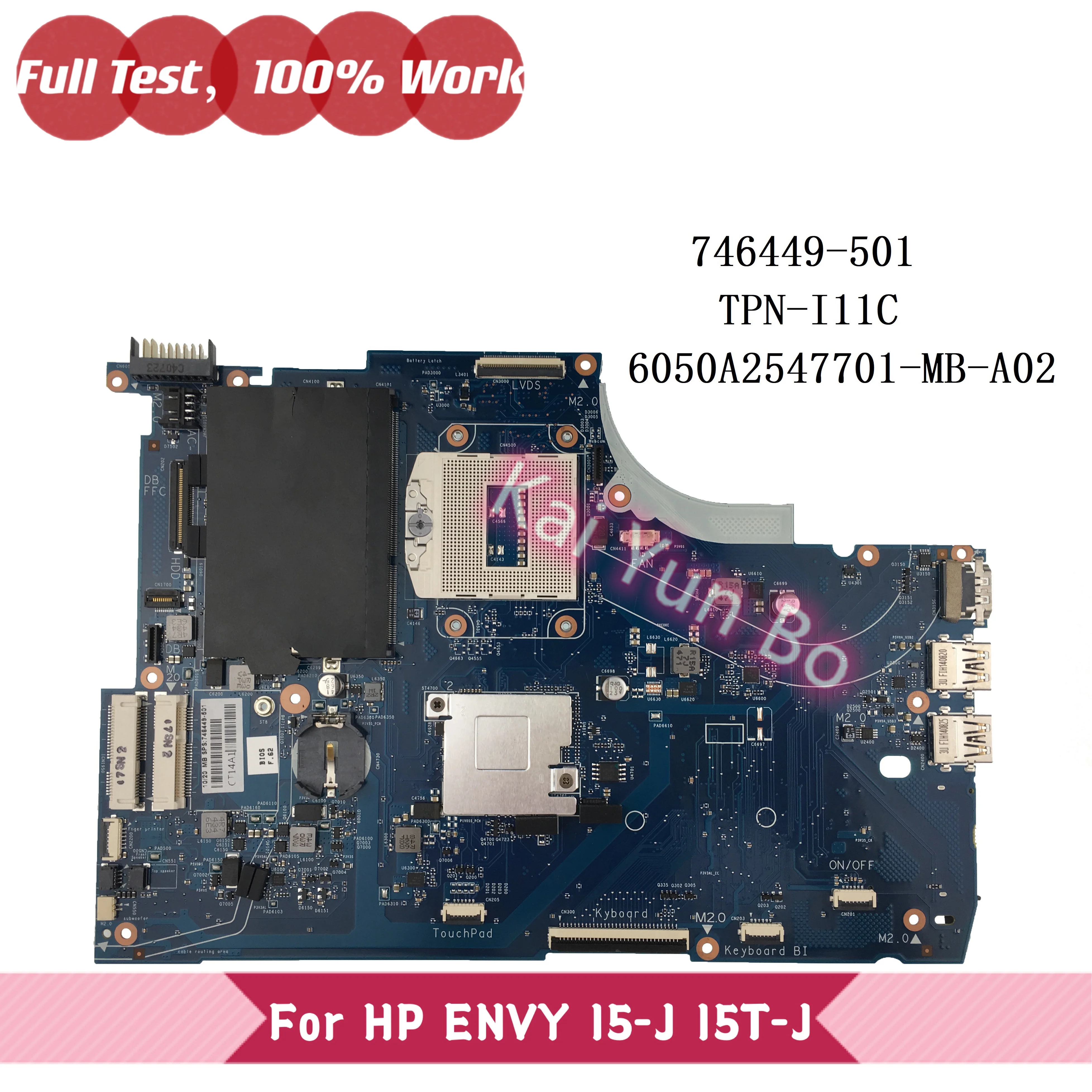 746449-601 746449-501 For HP ENVY 15-J 15T-J 15-j100 Laptop Motherboard TPN-I11C 6050A2547701 NoteBook 746449-001 DDR3