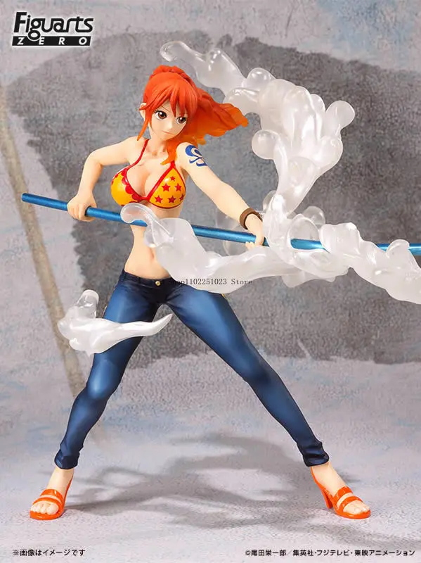 BANDAI Оригинальные фигурки Zero One Piece Nami Battle Ver. Аниме Фигурка Модели настольные