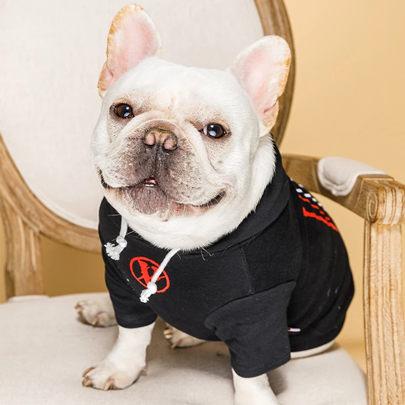 

Spring and Autumn Pet Clothes Dog Two Feet Hooded Sweater Small Dog Clothes Fashion Cotton French Bulldog Dog Clothes