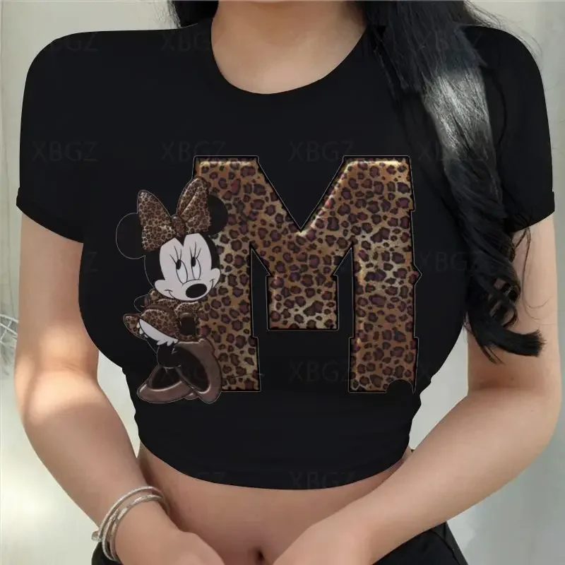 Кроп-Топ женский с принтом Минни Маус Y2k