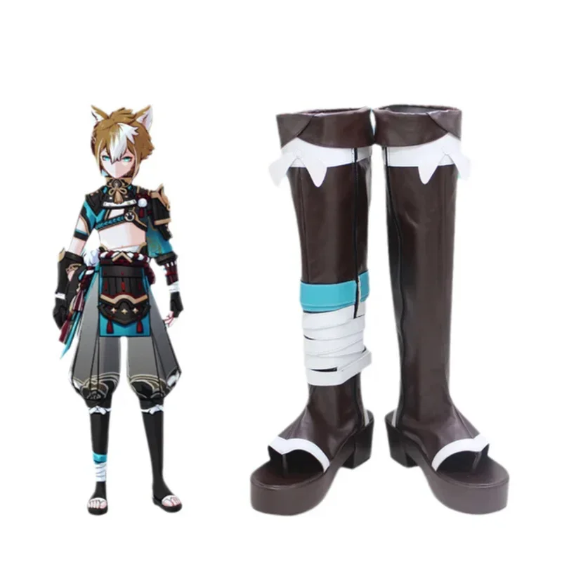 Аниме игра Genshin Impact Gorou косплей женская обувь ботинки реквизит аксессуары для