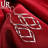 925 sterling silver charm geometric pendant earrings for women engagement wedding party fashion jewelry