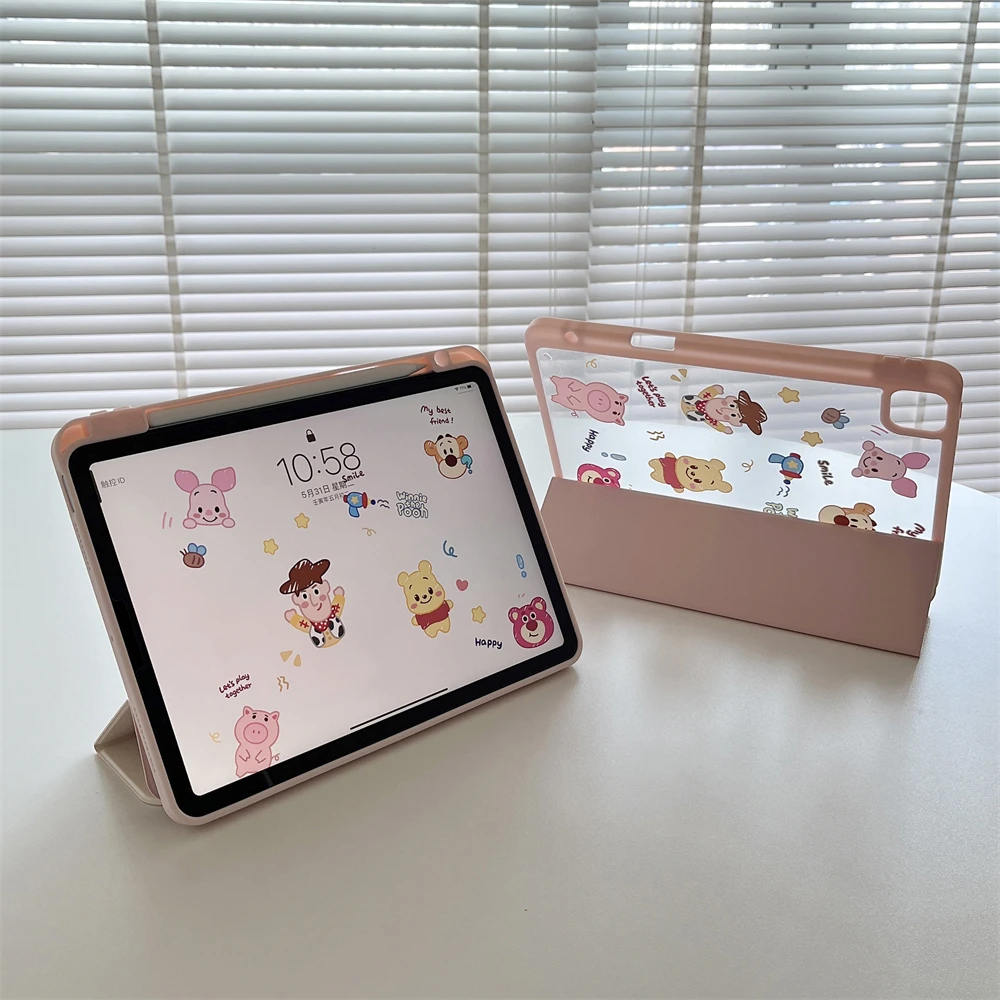 Чехол для iPad 11th Pro11 Air 2025 2024 Air3 4 5 6 10th 10.9 7th 8th 9.th 10.2 5th 6th 9.7 mini Case со слотом карандашей