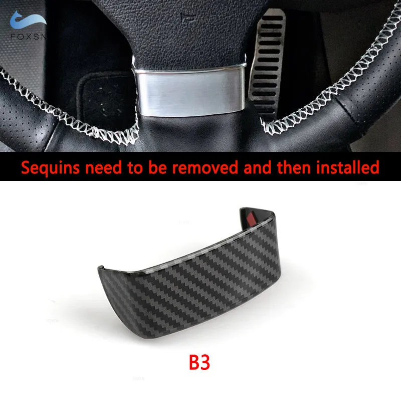 

Для VW Golf Jetta Bora Polo Passat Touran Tiguan CC карбоновая текстура внутренняя крышка панели рулевого колеса внутренняя отделка аксессуаров