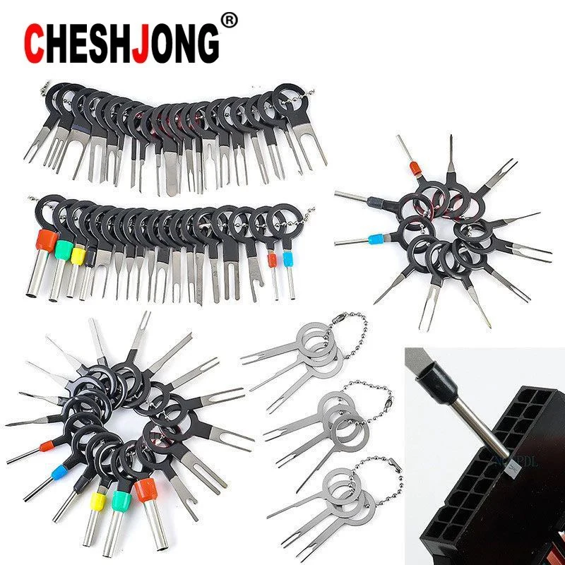 

11/18/26/36/41Pcs Car Terminal Removal Tools Electrical Wiring Crimp Connector Pin Extractor Kit Keys for Automotive Wire Check