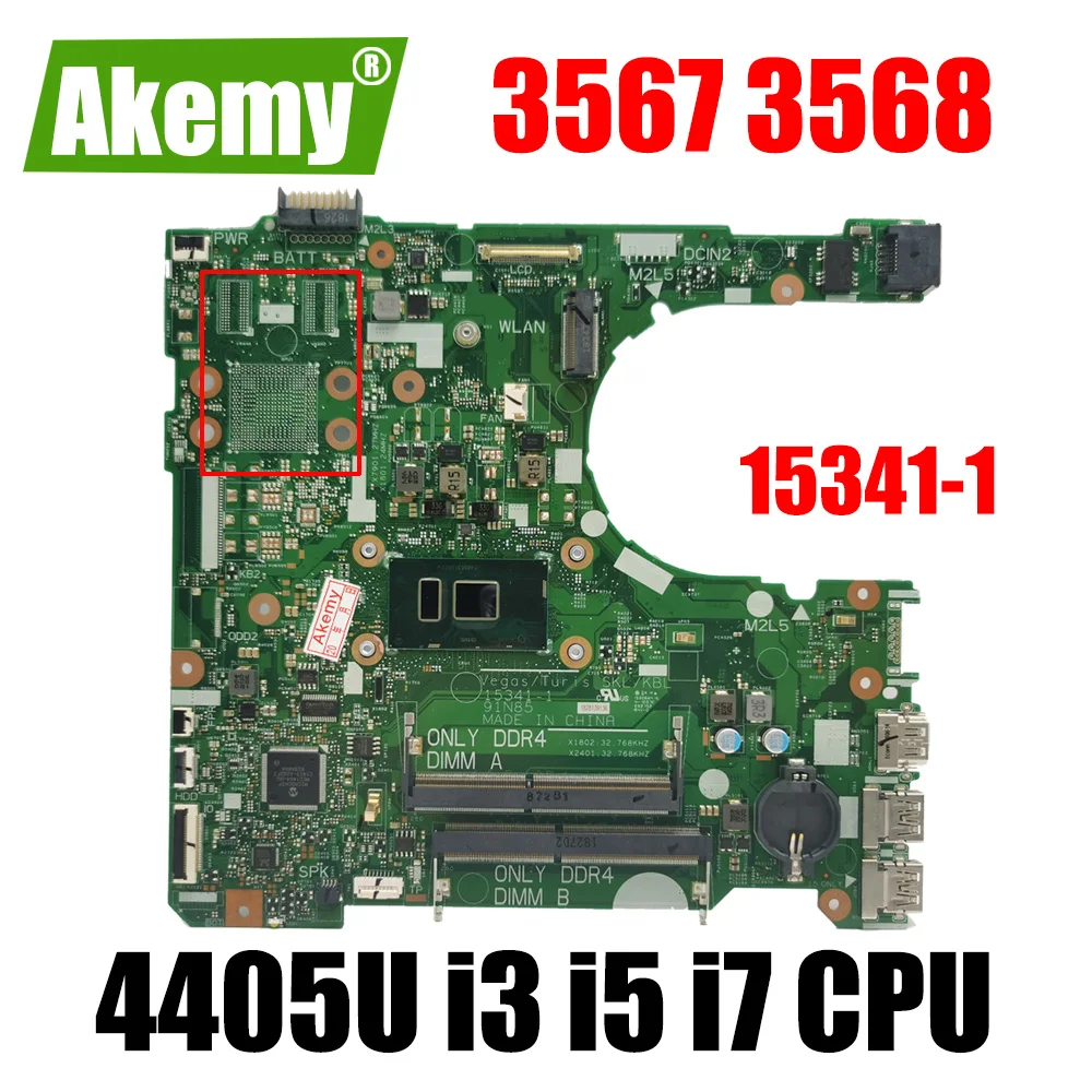 

Материнская плата для ноутбука dell Inspiron 14 15341 15 3467 3567,-1, системная плата с 4405U, i3, i5, i7, процессор 7-го поколения