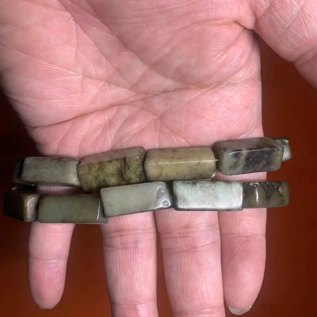 1pcs/lot natural hetian imitation ancient jade handmade necklace happiness longevity auspicious cyan oil luster Men's Women's