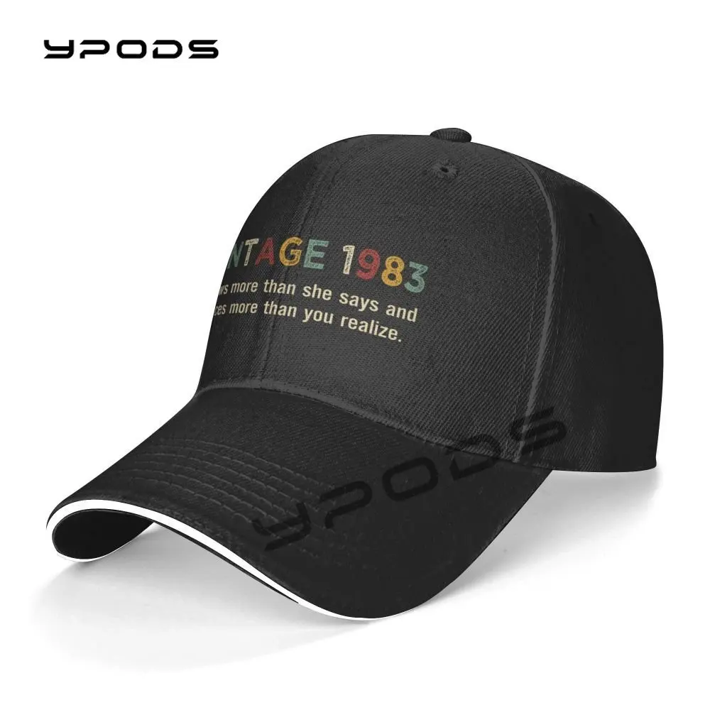 

Men's Bomber Hats Vintage 1983 Knows More Than She Says 37th Birthday Per Formance For Men's Women's Hat Baseball Snapback Cap