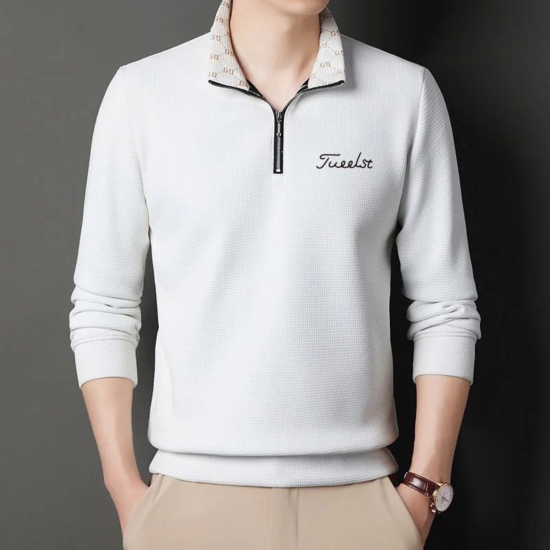 

Golf Apparel Men's 2023 Autumn New Sweater Shirt Fashion Casual Zipper Long Sleeve Golf POLO T-shirt Top