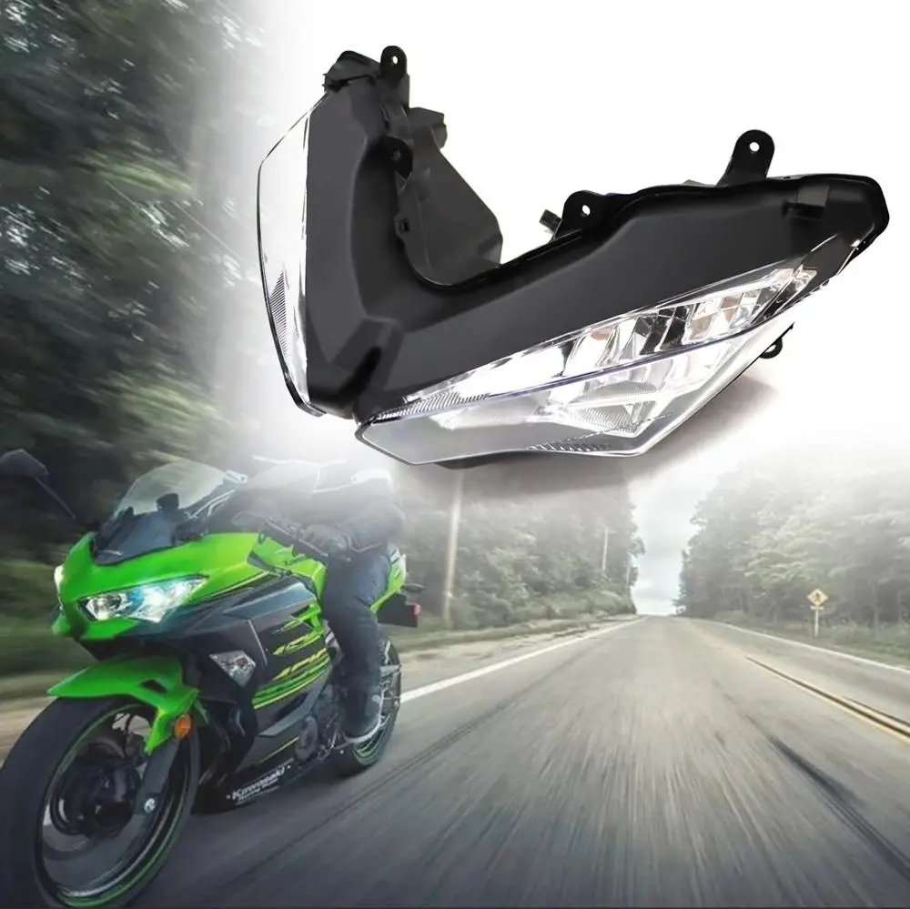 

Фары головного света в сборе для KAWASAKI Ninja 400 250, аксессуары для мотоциклов NINJA400 NINJA250 2018 2019 2020 2021
