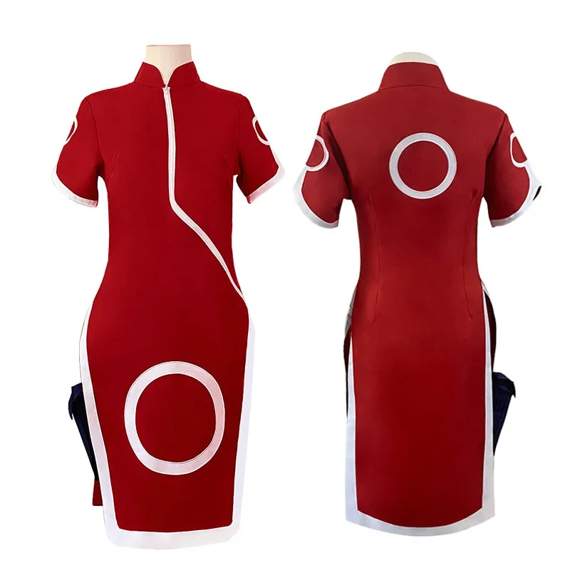 Аниме Косплей Харуно Сакура Костюм Женщины Девушки Ципао Платье Наряд Cheongsam