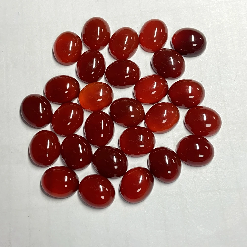 50 шт. 1 пакет натуральный сердолический драгоценный камень овальной формы 10x12 мм с плоским дном