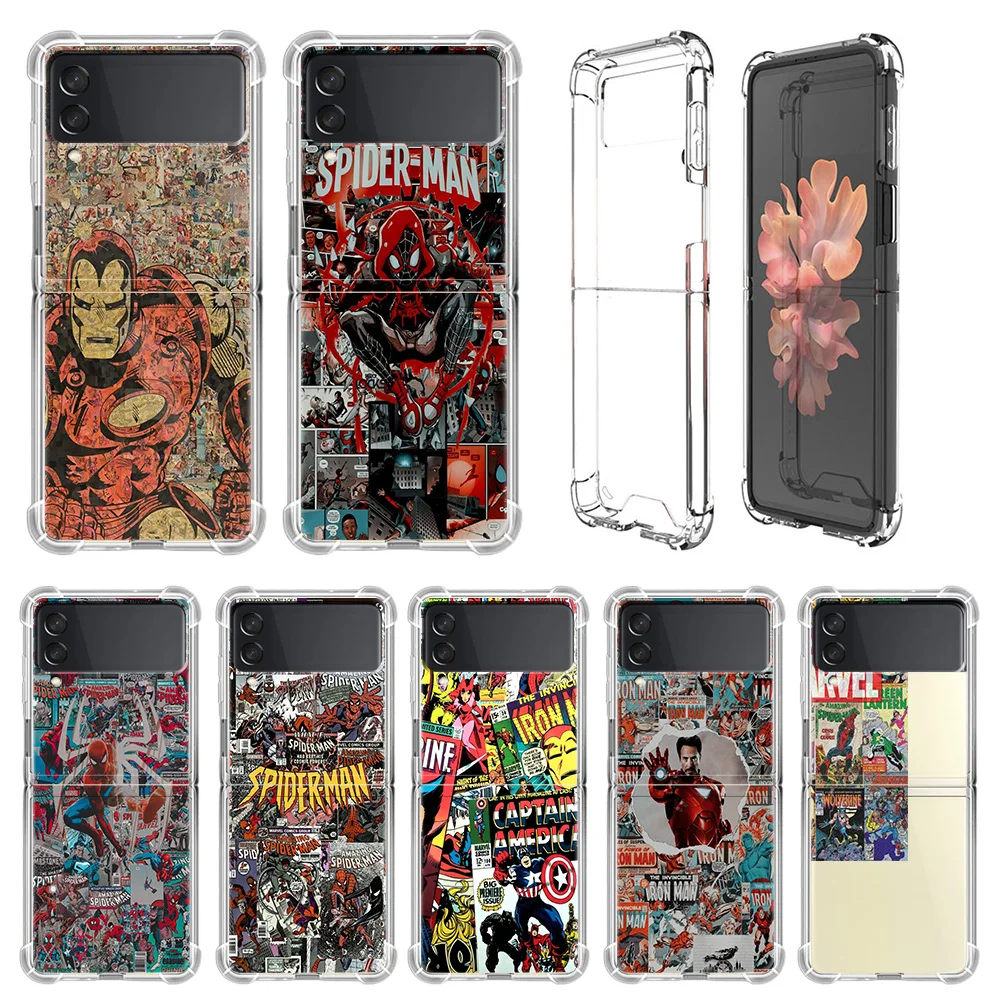 

Прозрачный чехол с подушкой безопасности для Samsung Galaxy Z Flip3 Movil, чехол для смартфона ZFlip 3, роскошный Твердый Чехол для мобильного телефона, ком...