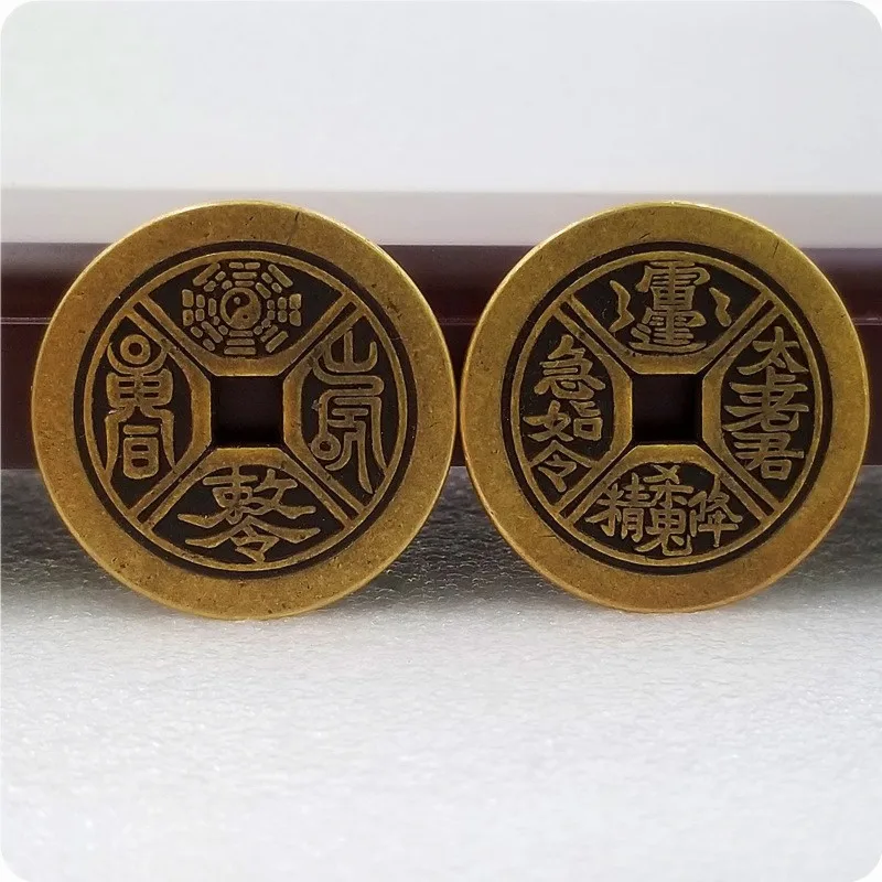 

5 императорских монет, медная монета диаметром 43 мм толщиной 3 мм, медная монета, потратьте деньги, удачная монета, фэн-шуй, подарок