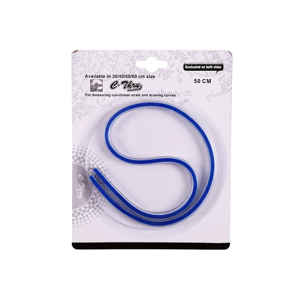 Измерительная лента гибкая кривая формы INNE 40/50 см "Змея" для черчения, мягкая для рисования, для определения размеров при пошиве одежды, для квилтинга и шитья, аксессуары.