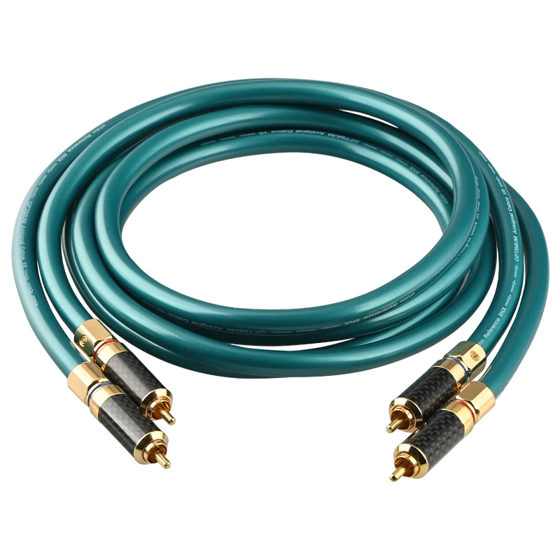 

Соединительный кабель HiFi 8NX, пара посеребренных медных кабелей RCA из углеродного волокна