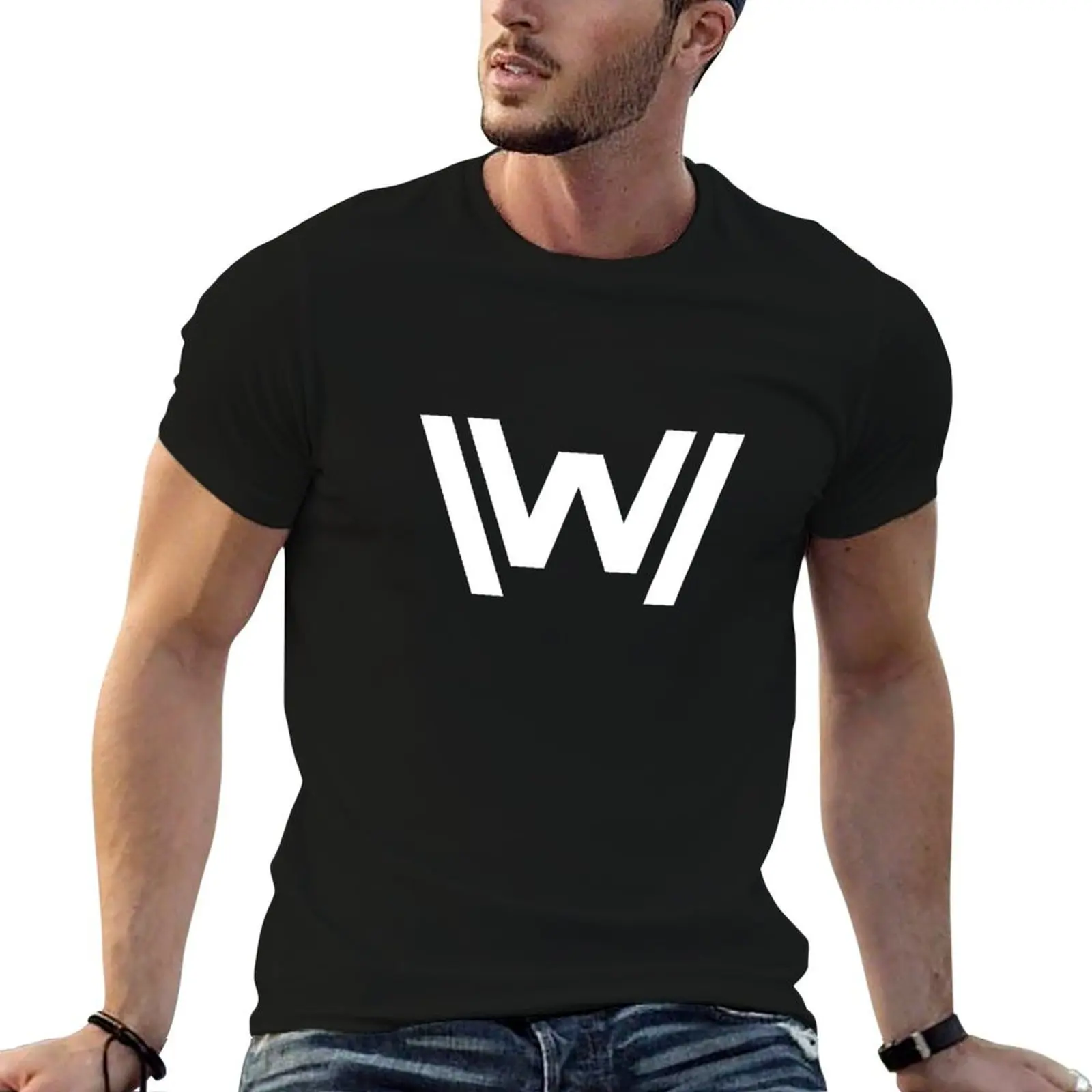 Фото Футболка с логотипом Minimal Westworld, устойчивая к запаху, с короткими рукавами №1