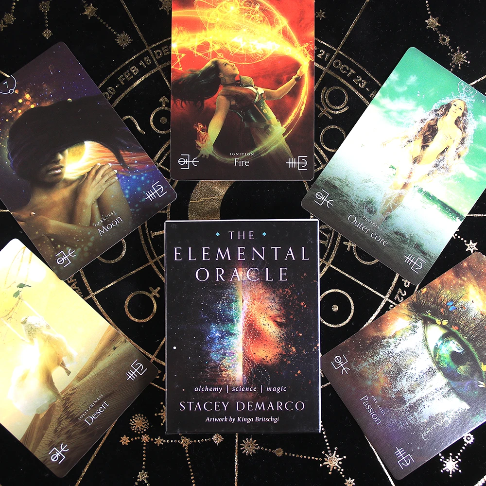 

Elemental Oracle Card Science Magic Rockpool Oracle Card Series Tarot Deck Game New For Beginners With Guidebook Game