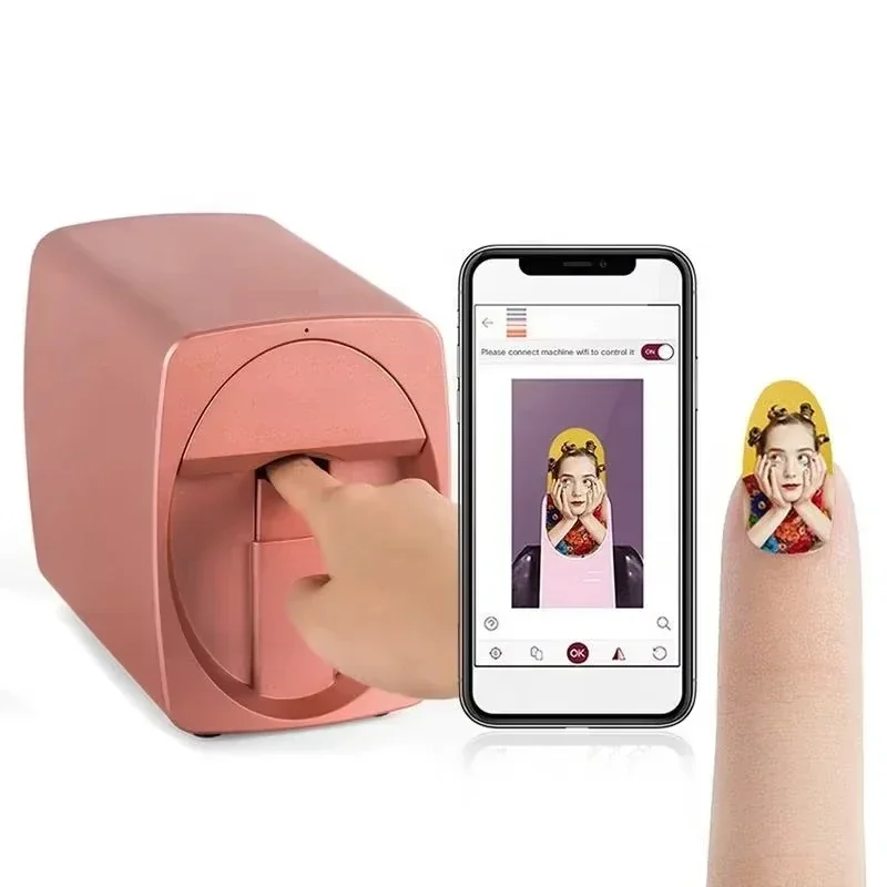Фото Мобильный 3D-принтер для ногтей M1 от O2nails, цифровая машина для создания художественных дизайнов с телефона, портативный набор для печати на ногтях для домашнего и профессионального использования. №5