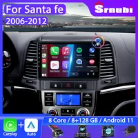 Srnubi Android Car Audio Radio for Hyundai Santa Fe 2006 - 2010 2011 2012 2din GPS Wifi FM AM Multimedia Video Player DVD Stereo
