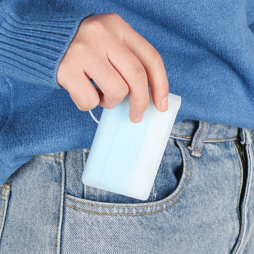 Временный силиконовый контейнер Пыленепроницаемый Чехол для маски на лицо