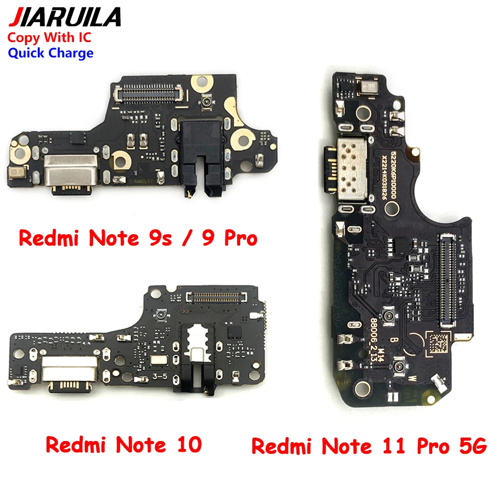 Разъем для зарядного порта запасные части платы гибкий с полным IC Xiaomi Redmi K20 K30 9A 9T