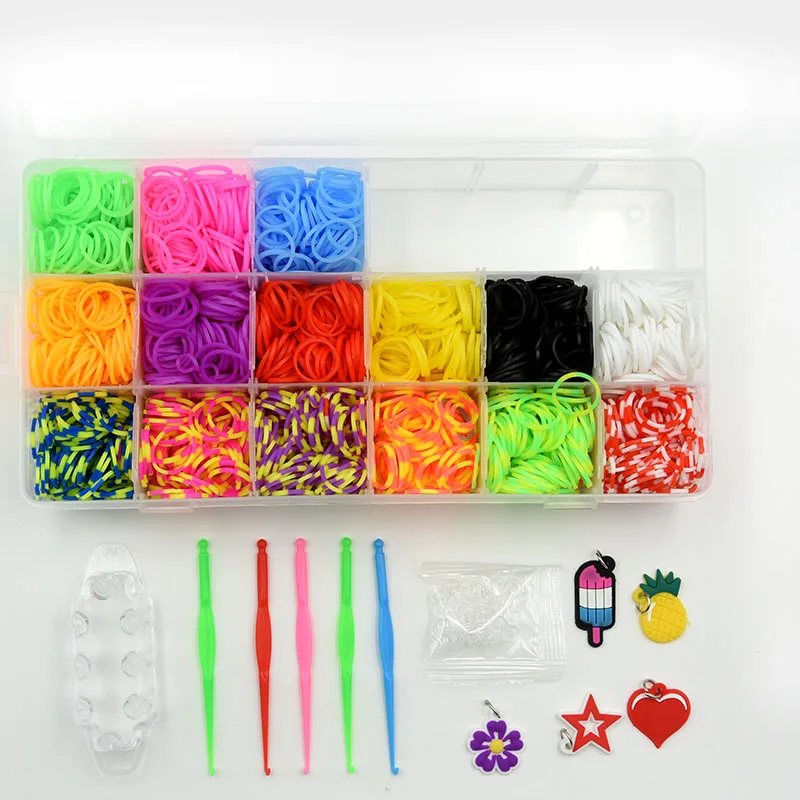

Rubber Loom Band Bracelet Kit Colorful Beads Tool Set for DIY Jewery Making Girls Friendship Knitting Bracelets Christmas Gifts
