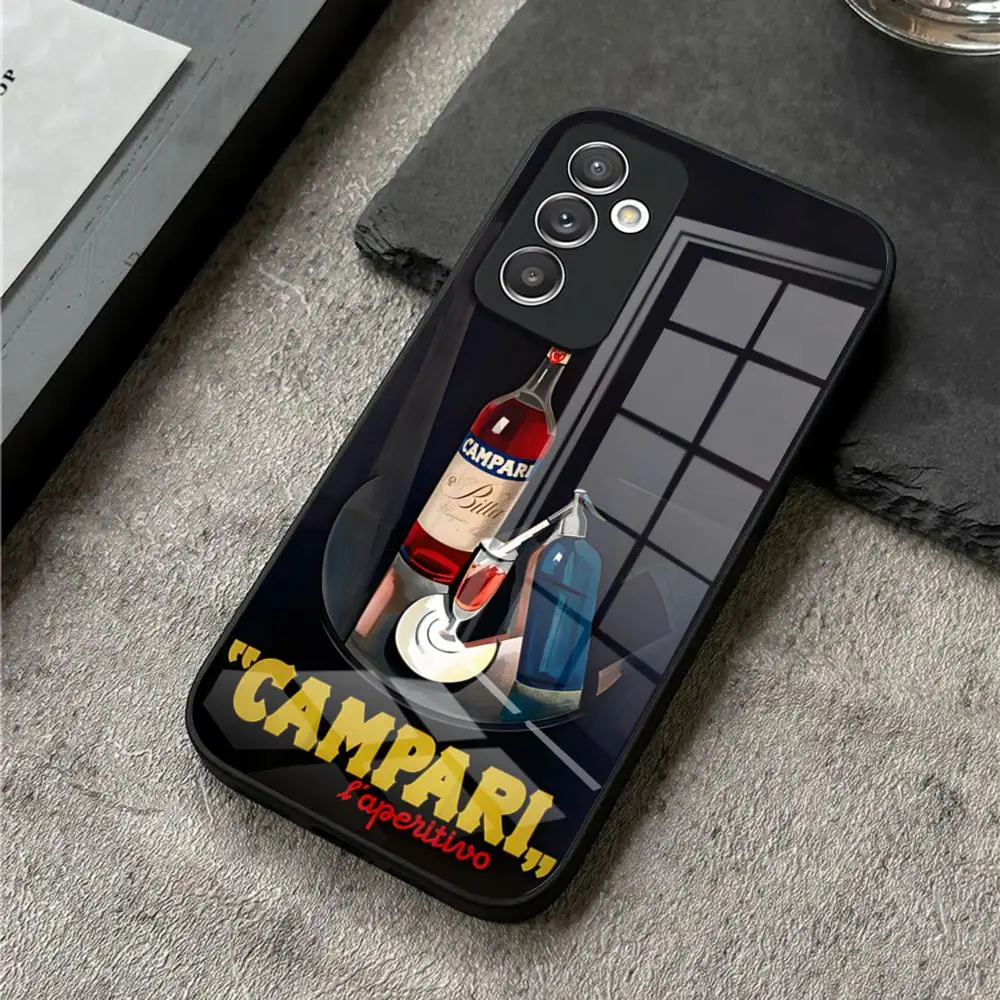 Champagne Campari Art Phone Case For S24 Ultra Samsung S23 Fe S22 S20 S21 Plus Galaxy A54 A34 A24 A53 A16 Glass Cover