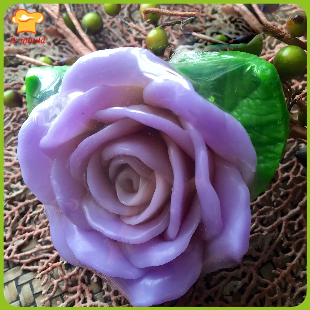 

3D Rose Shaped Soap Silicone Mold Flower Cake Decorated Baked Handmade Clay Candle Mould