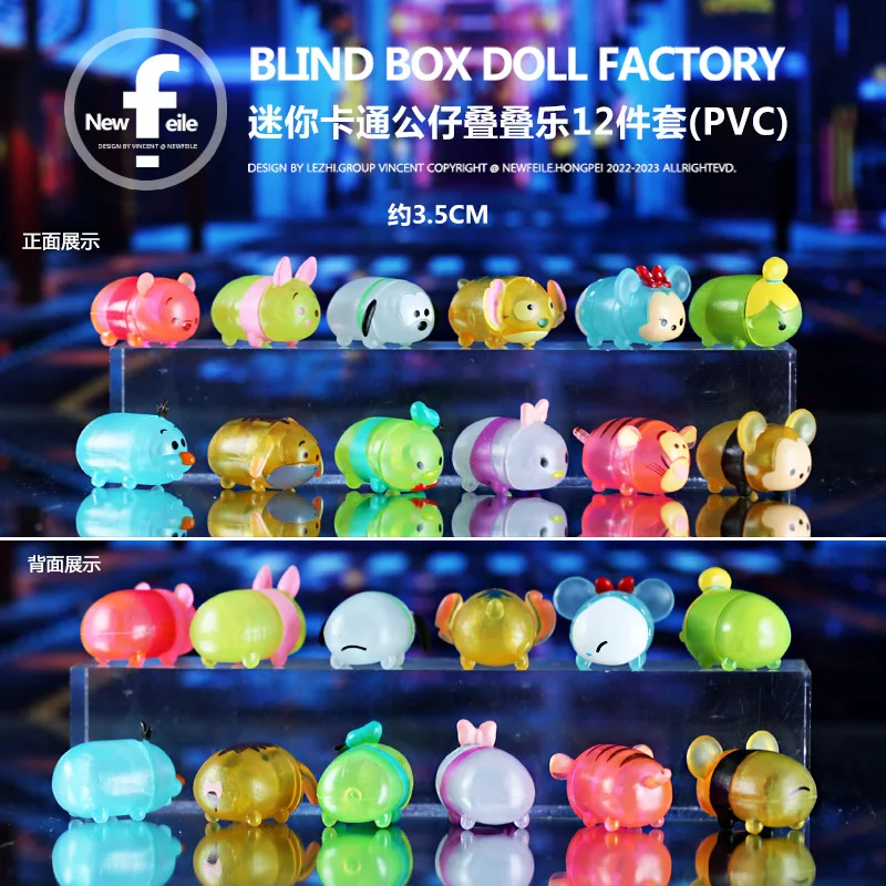 Kawaii Disney милый Микки Минни Маус Дональд Дамбо Ститч История игрушек штабелируемые