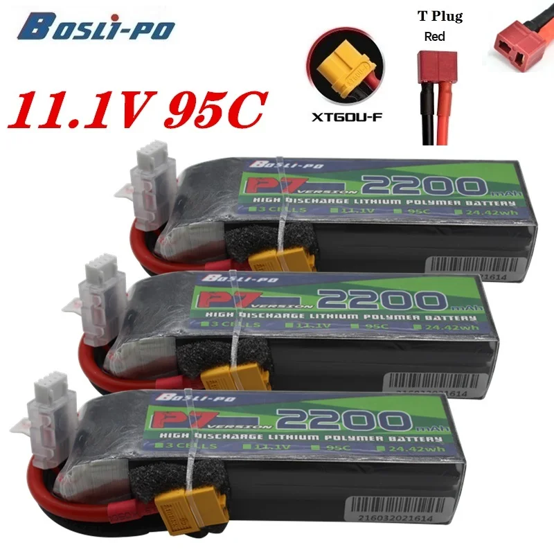 

Upgrade 95C 2200mAh 11.1V 3S LiPo Battery with XT30/T Plug For RC Helicopter Quadcopter FPV Racing Drone Parts Drones Battery