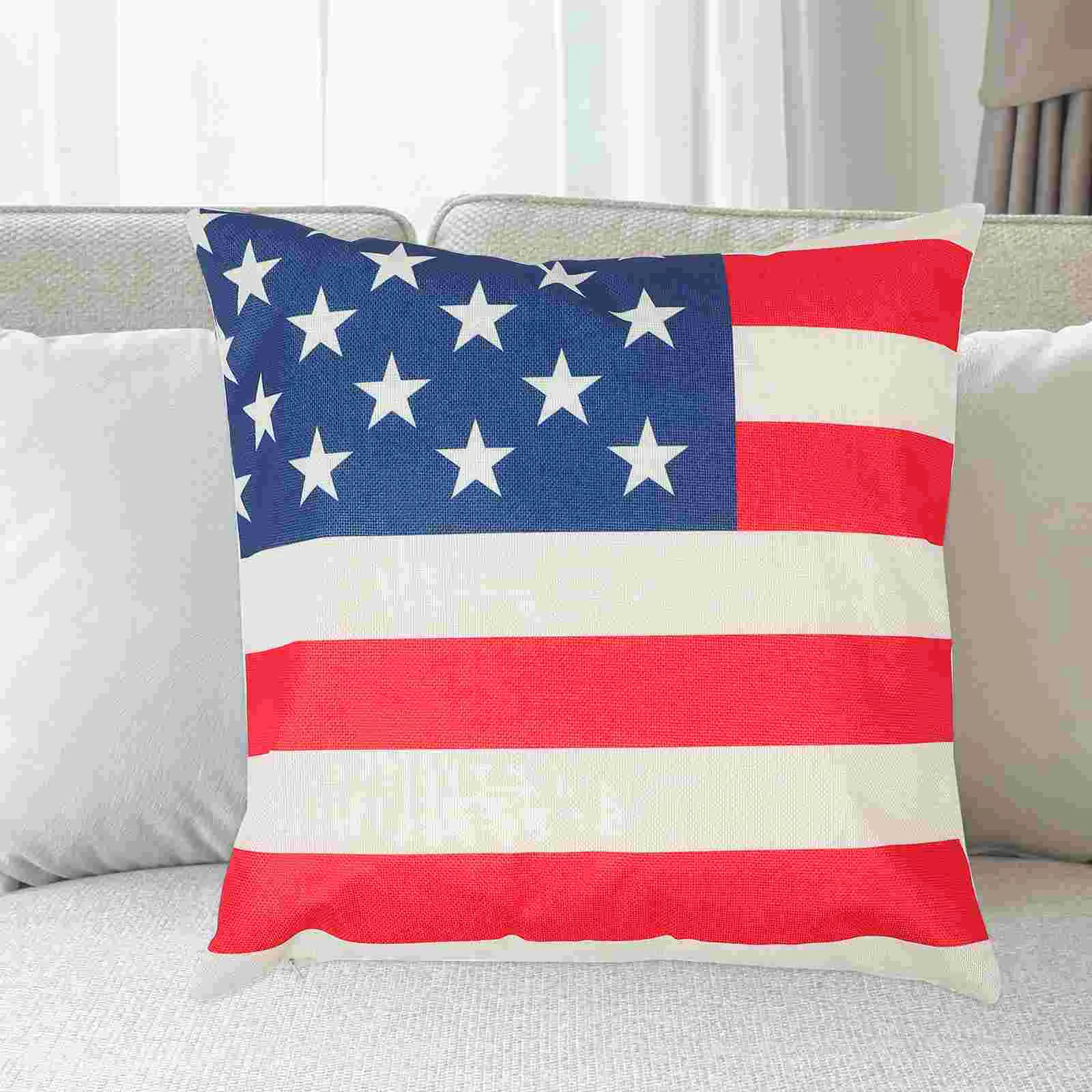 

4pcs Pillow Cover Independence Day Pillowcase 4th Of July Decoration Accessory