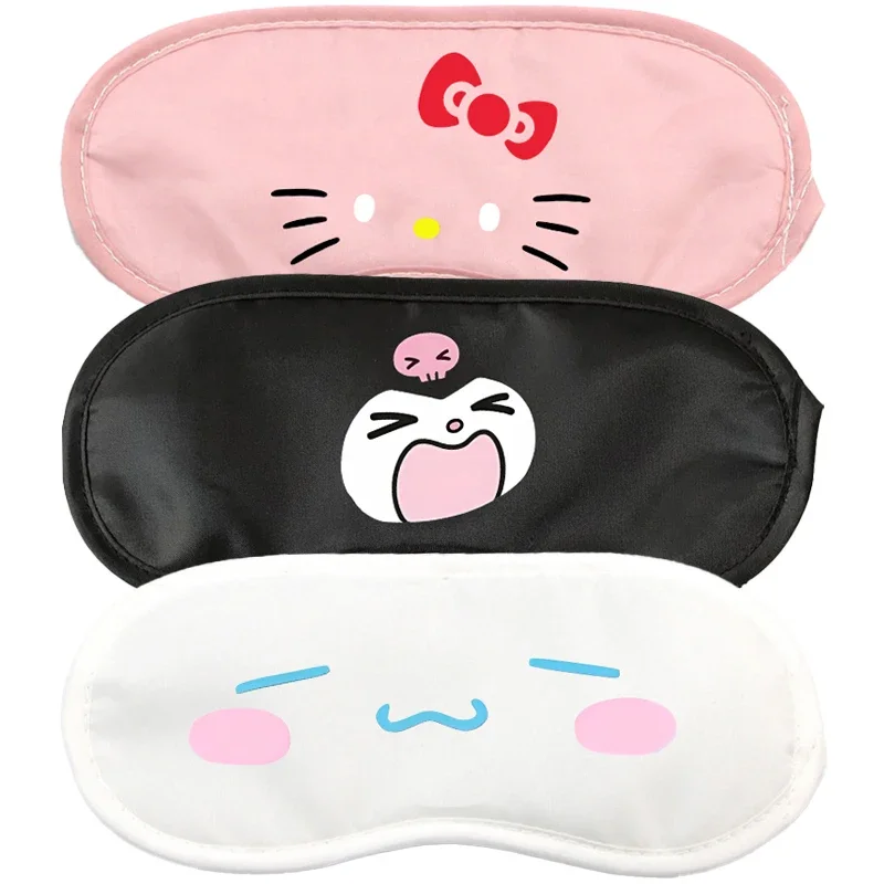 Sanrio маска для сна Hello Kitty Kuromi Cinnamoroll патч глаз аниме милое выражение глазная