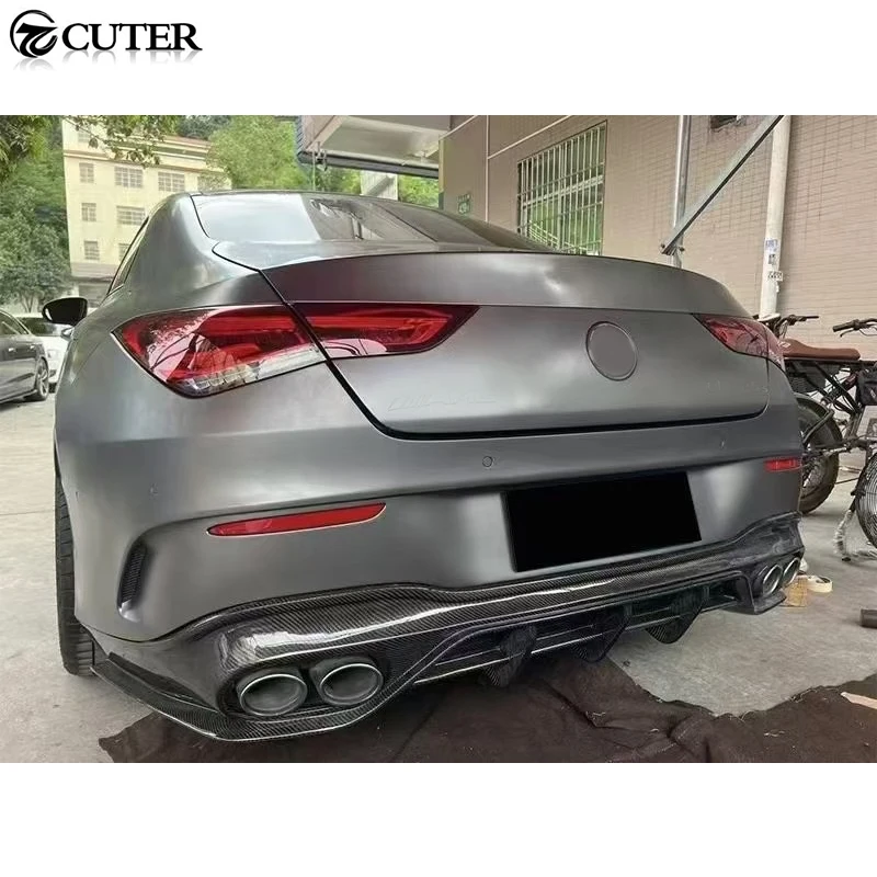 Фото C118 W118 Cla200 Cla260 Cla45s Углеродное волокно, диффузор заднего бампера, разветвитель для Benz W118 Cla45S Amg 2020 №3