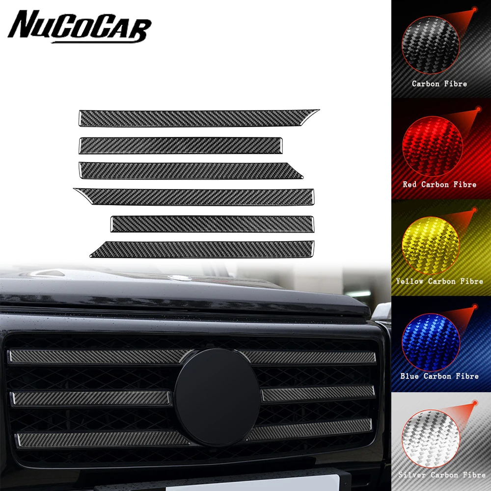 Для Benz G-Class W463 G63 2013-2018 из углеродного волокна передняя центральная сетка панель