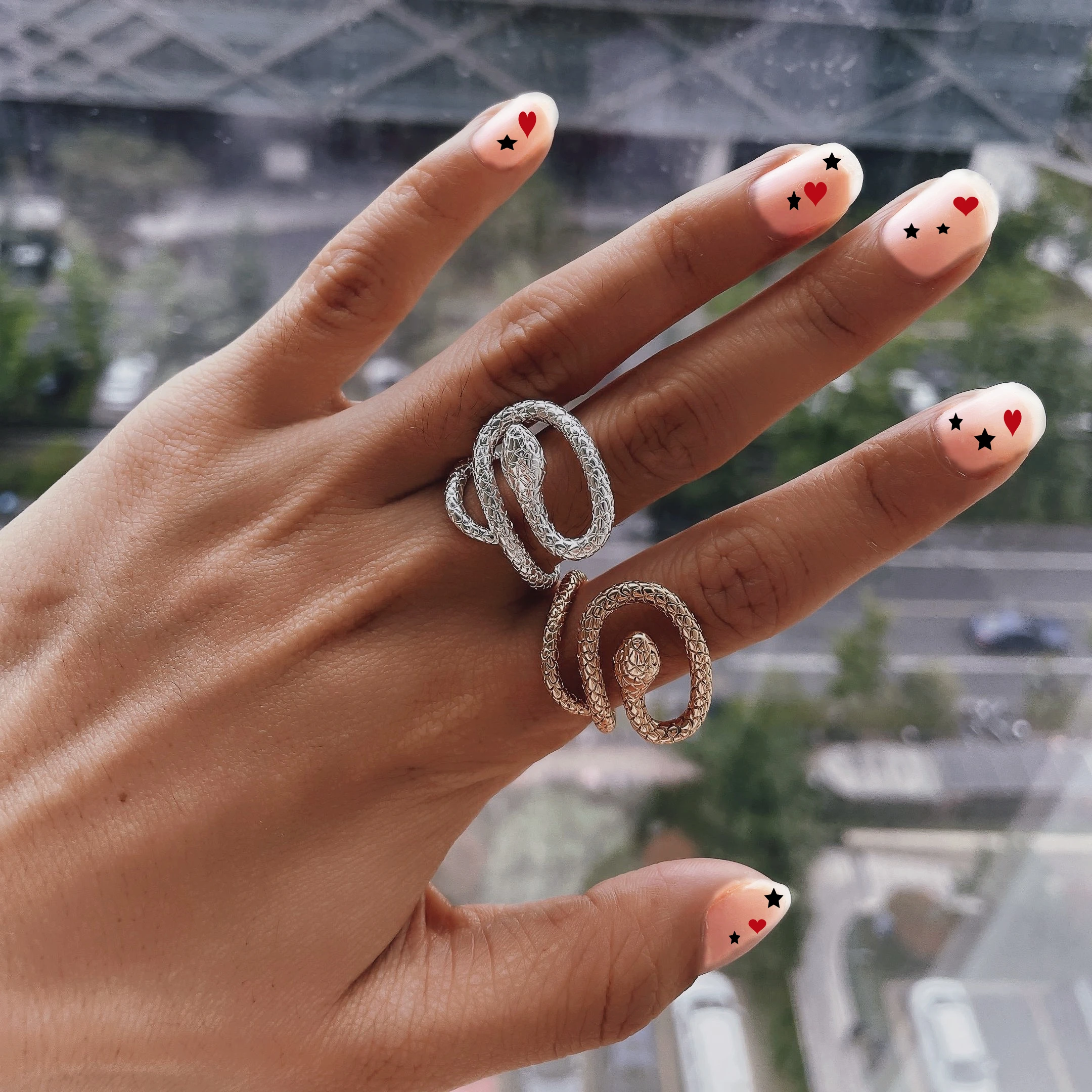 

2022 Trend Retro Punk Snake Ring for Men Women Exaggerated Fashion Personality Stereoscopic Opening Adjustable Rings
