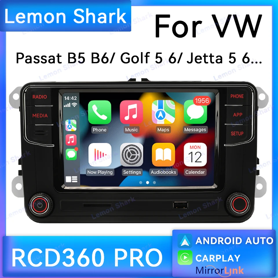 

Noname RCD360PRO MIB Car Radio Carplay MIB Android Auto Bluetooth Headunit for VW Passat B5 B6 Golf 5 6 Caddy CC Jetta MK5 MK6