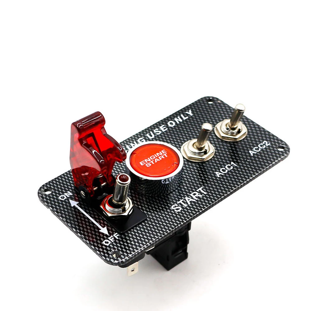 

1Piece12V Carbon Fiber Ignition Switch Combination Racing Integrated Control Panel KG15/16/17/18Fashion Car Accessories Supplier