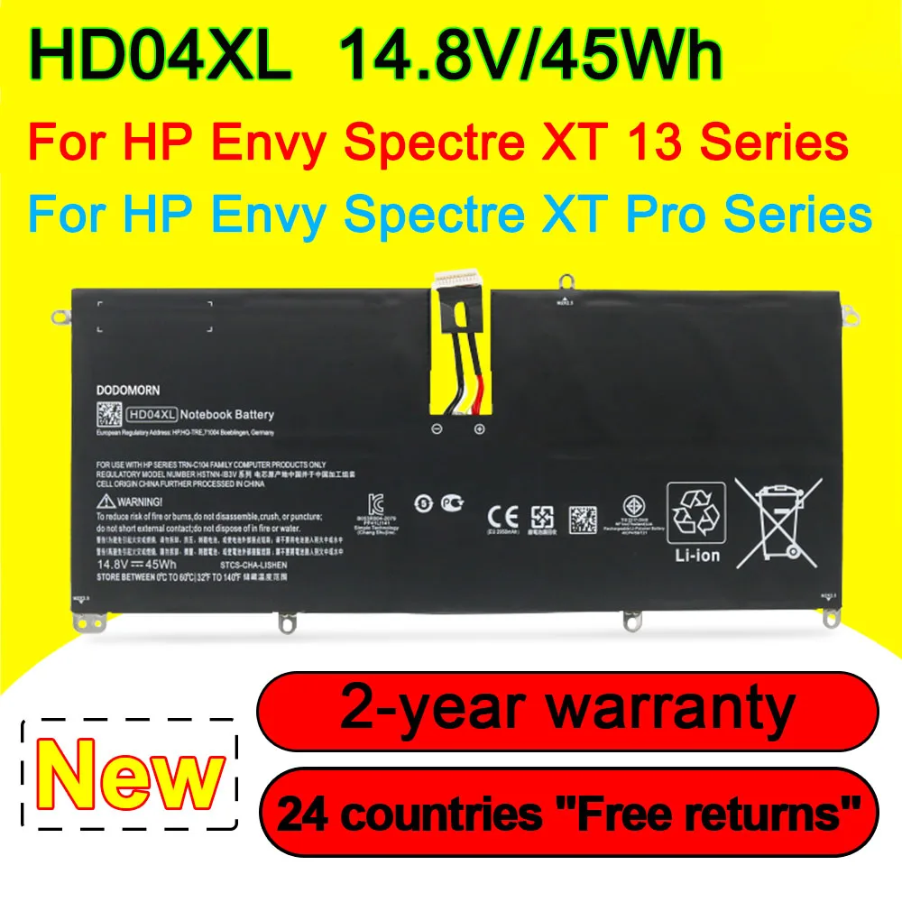 Аккумулятор HD04XL для HP Envy Spectre XT 13-2000eg 13-2021tu 13-2120tu 13-2113TU,XT Pro HSTNN-IB3V 685989-001 в наличии 14,8 в 45 Вт/ч