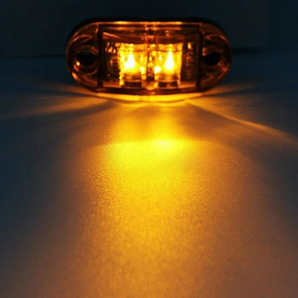 

4pcs Truck Trailer Side Marker Indicators Light Car Signal Brake LED Position Indicators Truck Camper Van Bus Tractor 12V 24V