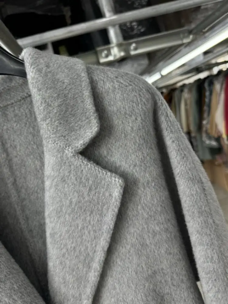 Женская короткая шерстяная куртка офисные двубортные свободные пальто в