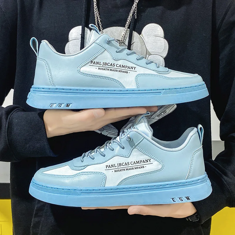 

Низкие мужские повседневные туфли из искусственной кожи, Роскошные Белые Повседневные туфли на плоской подошве со шнуровкой для мужчин, ул...