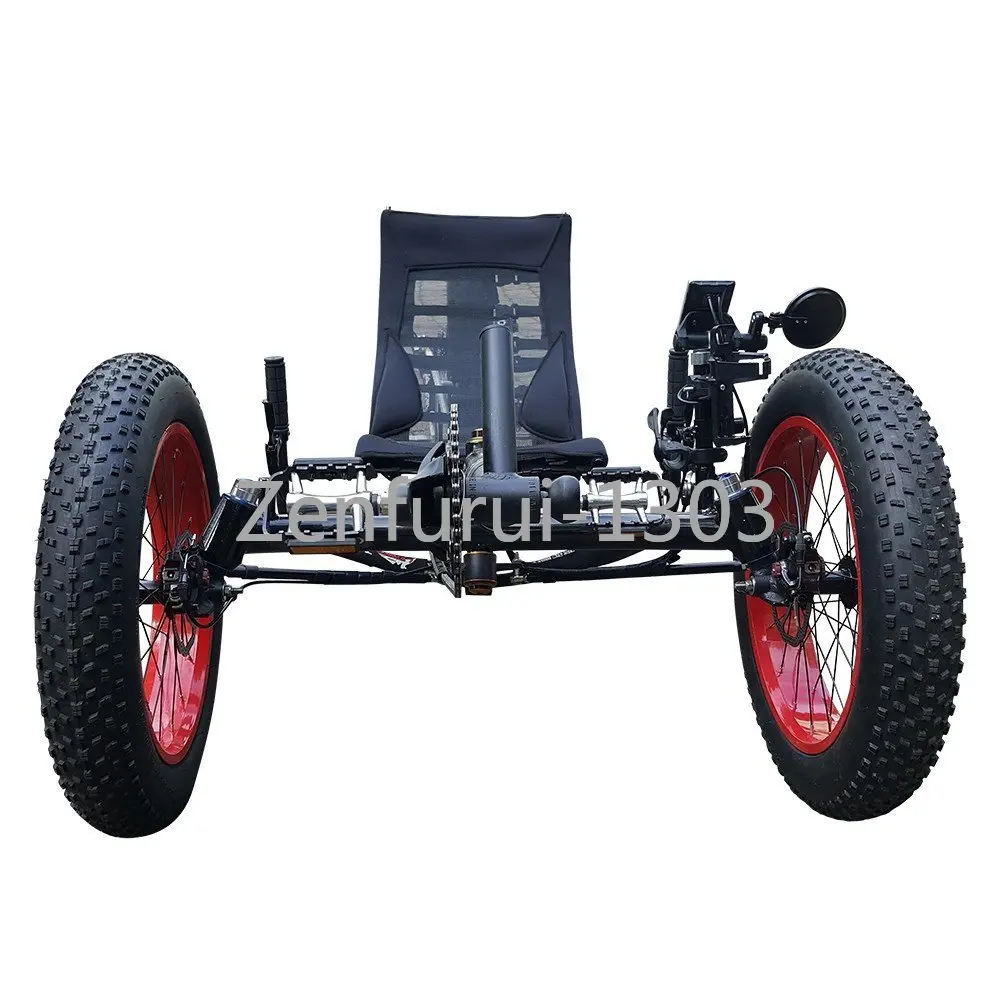 Электрический лежачий шоссейный велосипед для улицы 3-колесная прочная шина