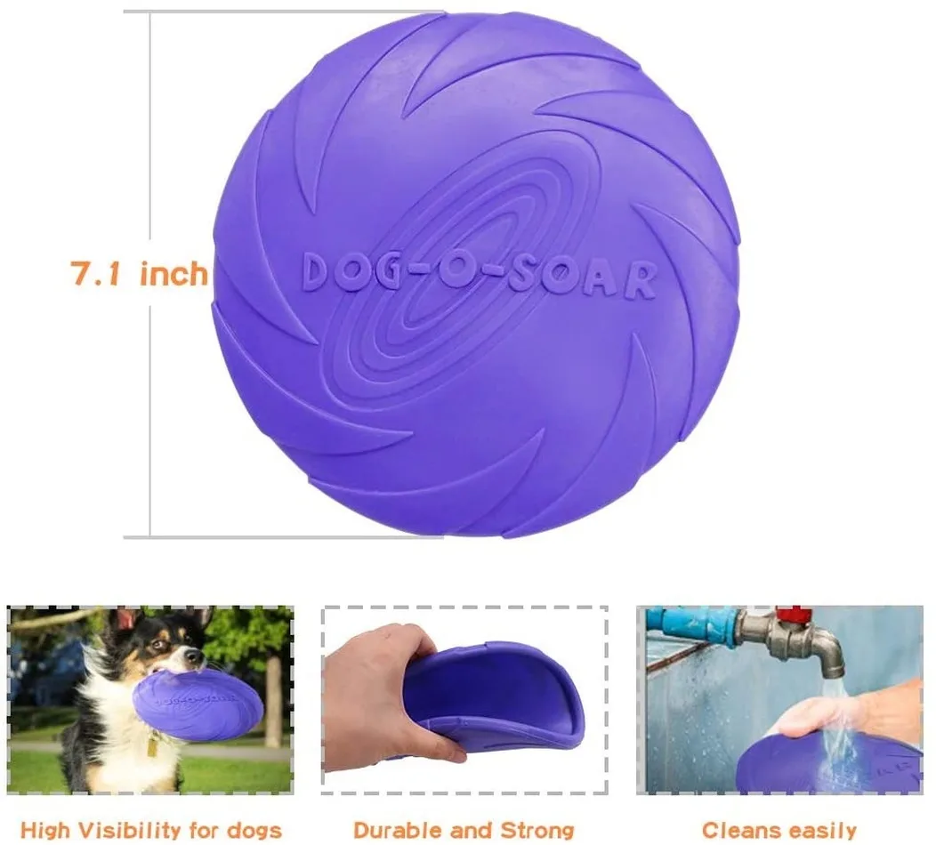 Pretty & Better-platillo volador de silicona para perros y gatos, juguete para perros, discos voladores resistentes para masticar, suministros interactivos de entrenamiento para cachorros 2