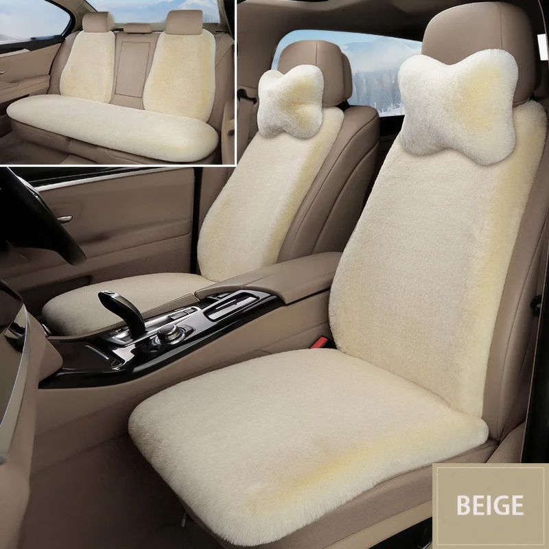 

Faux fur Car Seat Cover winter Universal Automotive interior Artificial fur Car Seat Cushion For toyota BMW Kia Mazda Ford