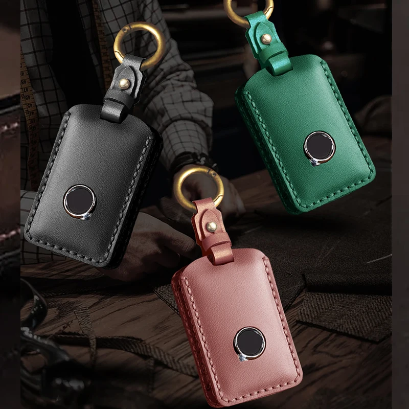 Автомобильный кожаный чехол для ключей 4D Volvo Xc90 2016 V90 2017 S60 2019 V60 Xc40 2018 Xc60 2020 S90 C40 2021
