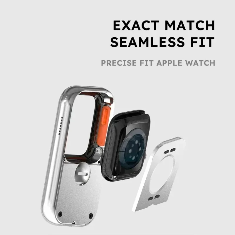 Фото Защитный чехол RePod 44 мм из алюминия с ЧПУ для Apple Watch Series 10/9/8/7/6 в стиле Retro Pod, совместим с моделями 45/44/41/40 мм №4