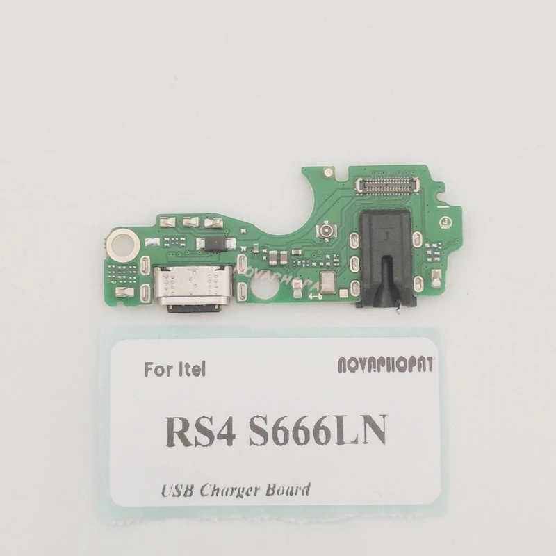 Фото Novaphopat для Itel RS4 S666LN USB-док-станция, порт зарядного устройства, разъем для наушников, аудиоразъем, микрофон, микрофон, гибкий кабель, зарядная плата с микросхемой №3